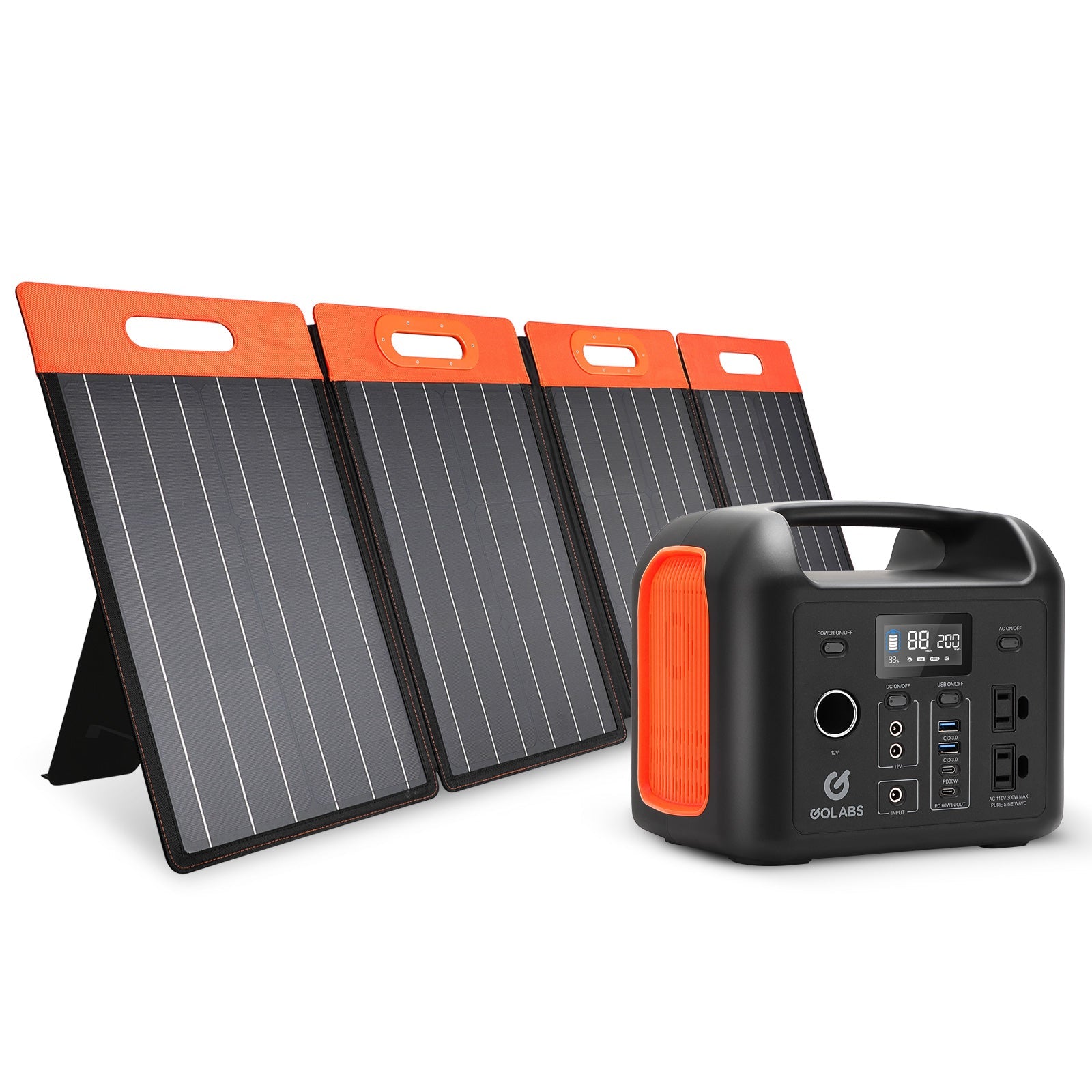 Golabs 300W Solar Generator (R300 Power Station+ 100W Solar Panel ...