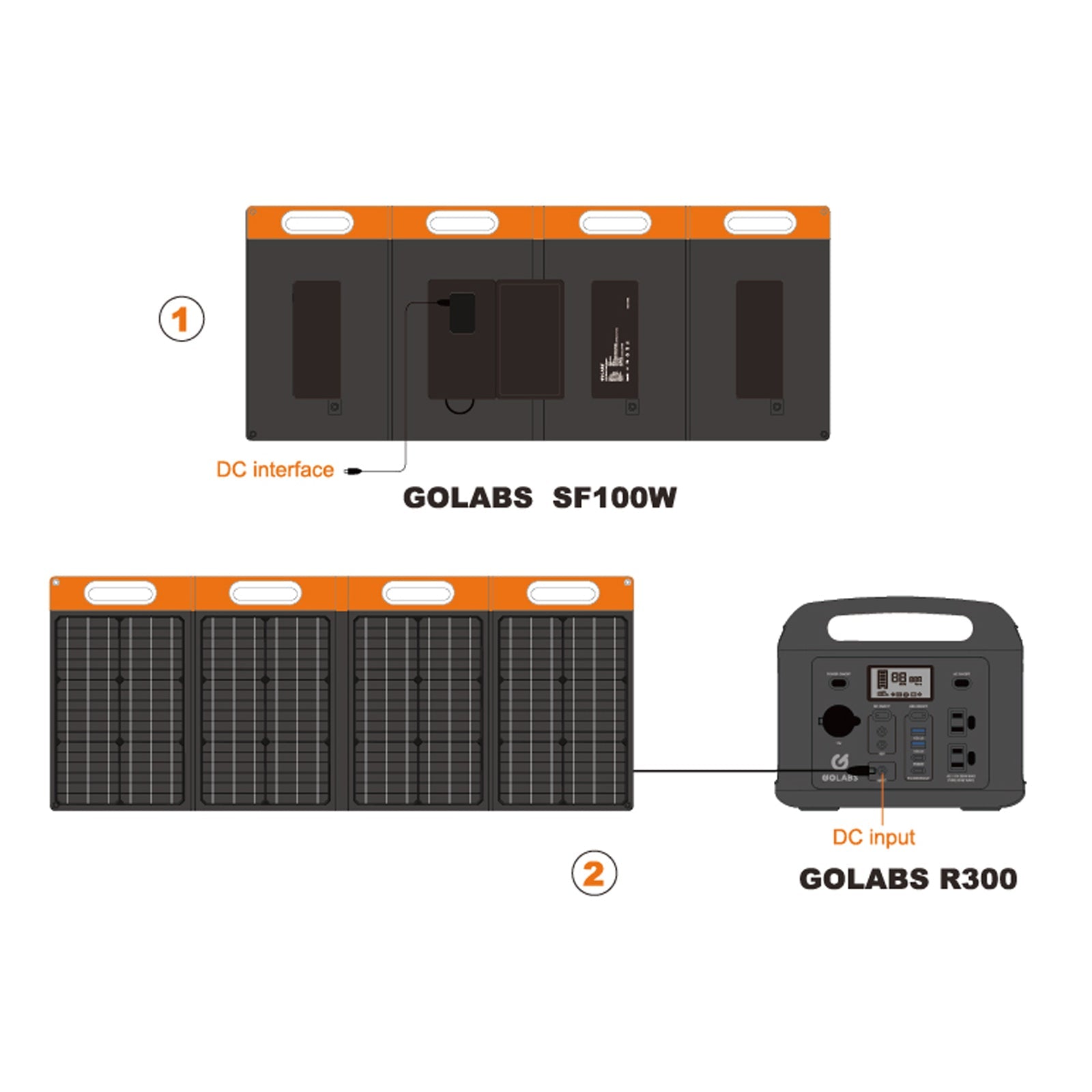 Golabs 300W Solar Generator (R300 Power Station+ 100W Solar Panel ...